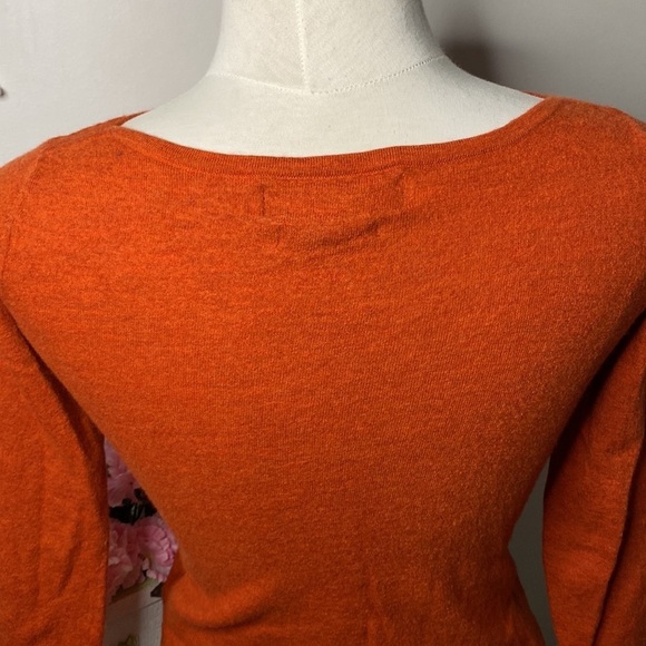 🌷Paul Costelloe🌷 Burnt Orange 100% Merino Wool Crop Sweater - Picture 10 of 11